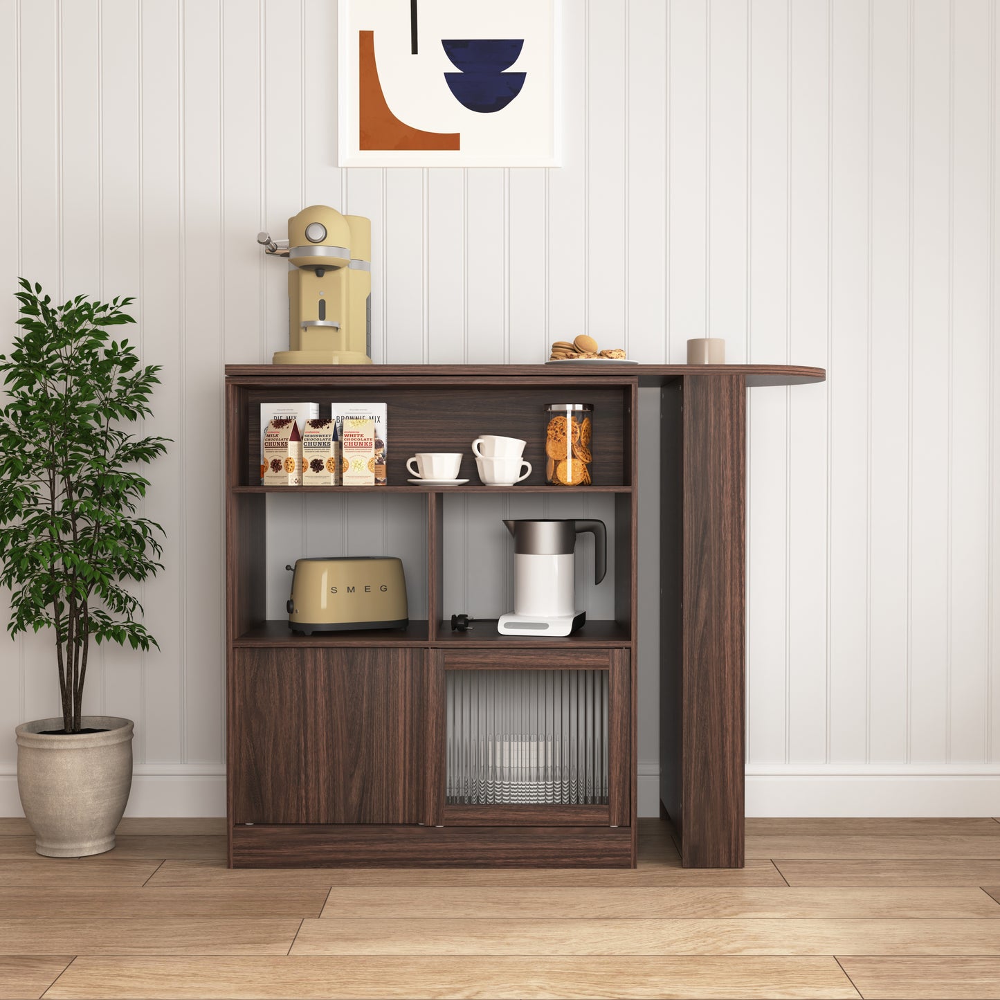 Bar Cabinet with Rotating Top