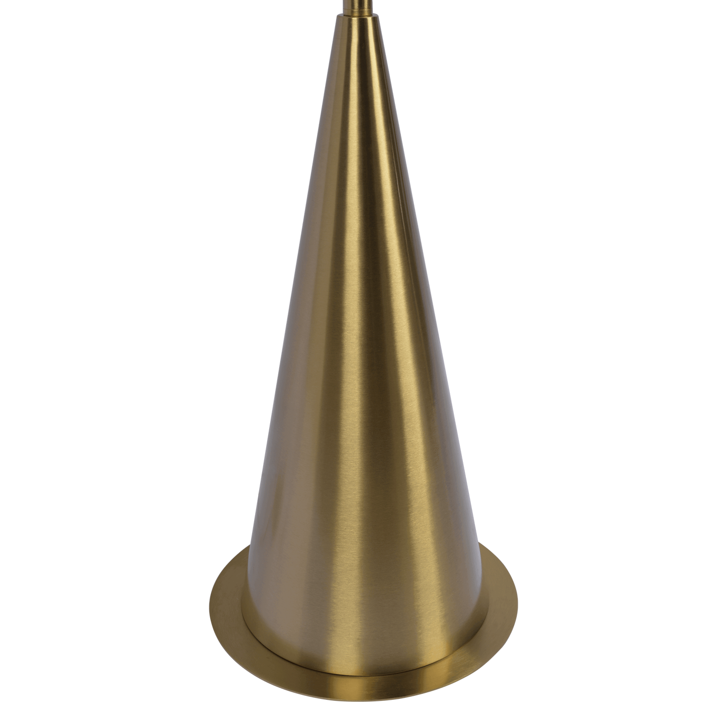 Lisbon Antique Brass Floor Lamp with Coned Base