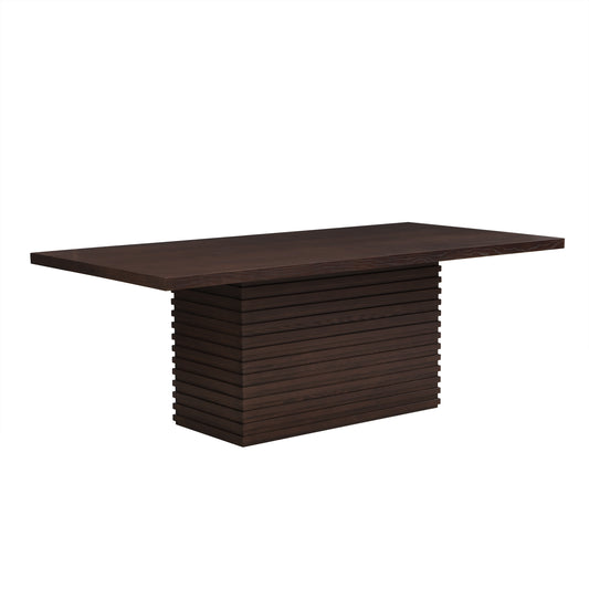 Coad Sculpted Base Dining Table, Espresso