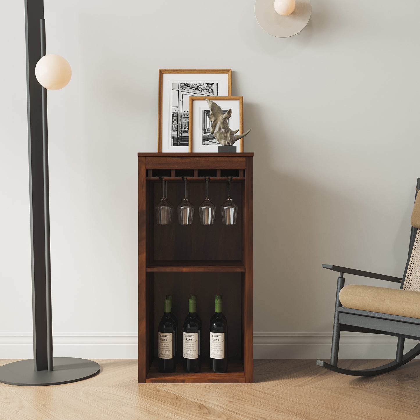 Modular Wine Bar Cabinet