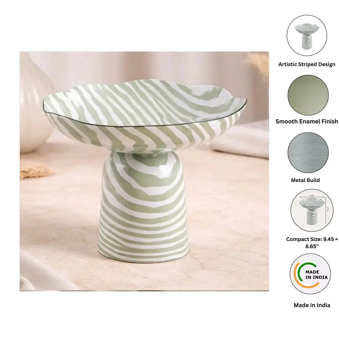 Verde Ripple Pedestal Bowl