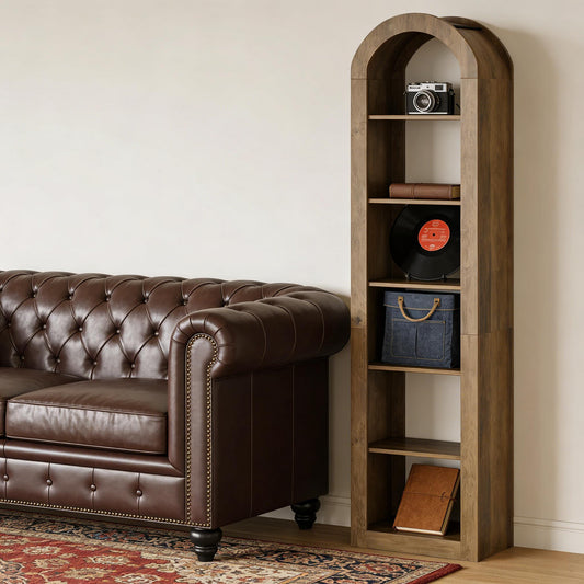 Florin Arched Wood Display Bookshelf