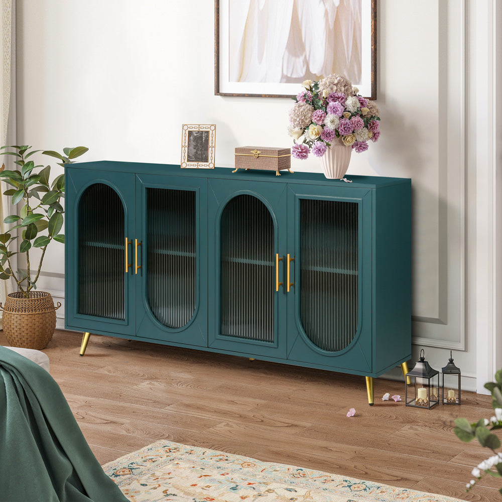 65" Brevy TV Console, Teal
