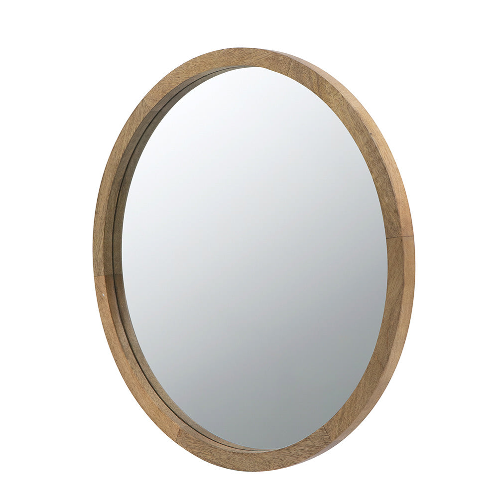 Mango Wood Wall Mirror, 20"x 20"
