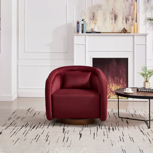 Elara Velvet Swivel Barrel Chair