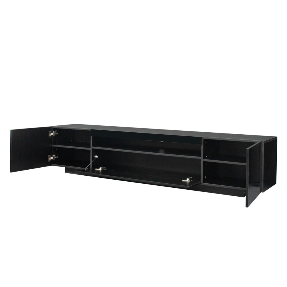 Palo TV Media Console with LED Lights, Black