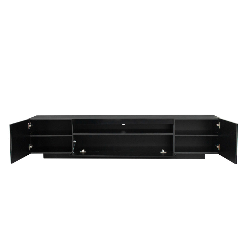 Palo TV Media Console with LED Lights, Black