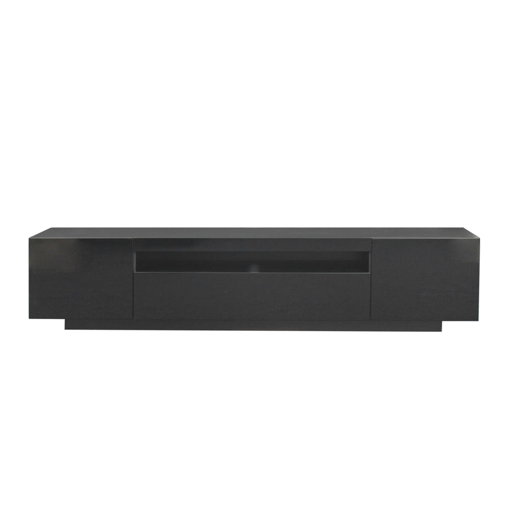 Palo TV Media Console with LED Lights, Black