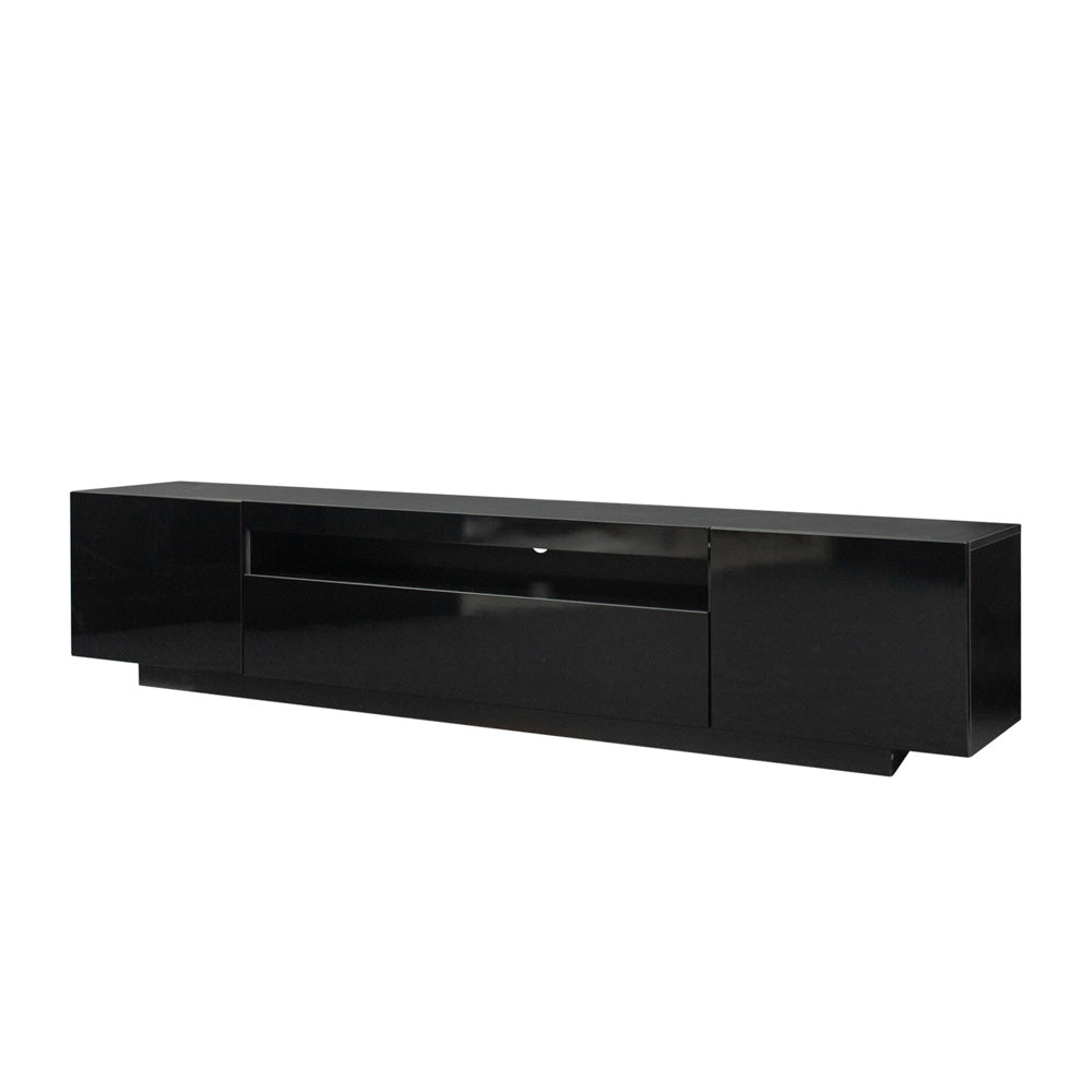 Palo TV Media Console with LED Lights, Black