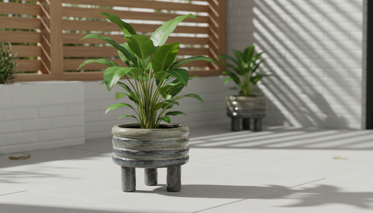 Torin Pedestal Ceramic Planter