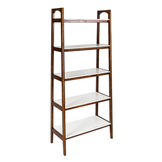 Parker Two-Tone Wood Open Bookshelf, Pecan