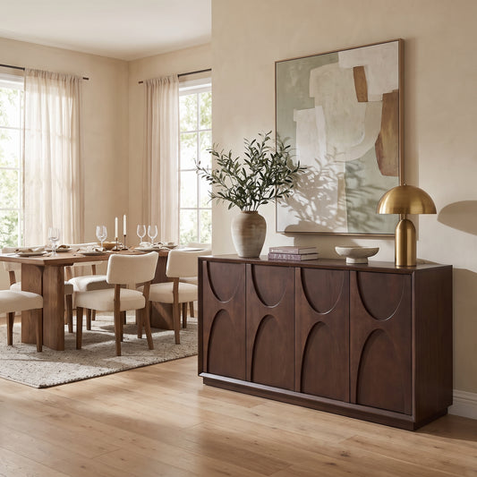 Arcadia Carved Wood Sideboard