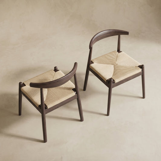 Arden Woven Seat Dining Chairs, Set of 2