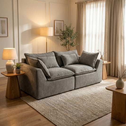 Aveline Modular Cloud Sofa, Antique Grey