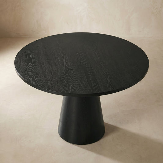 Blaine Pedestal Dining Table, Ebony