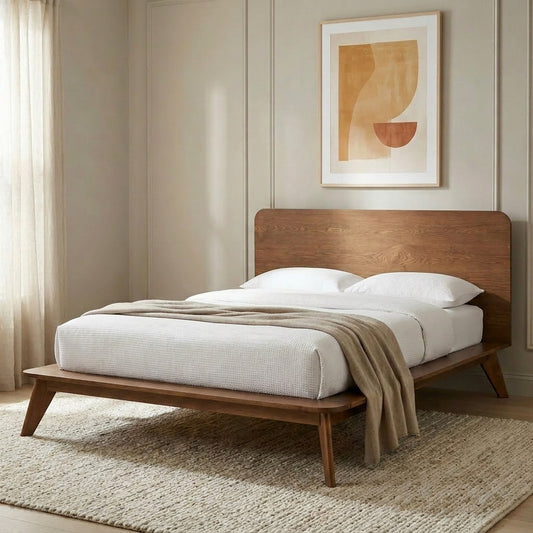 Boden Walnut Platform Queen Bed
