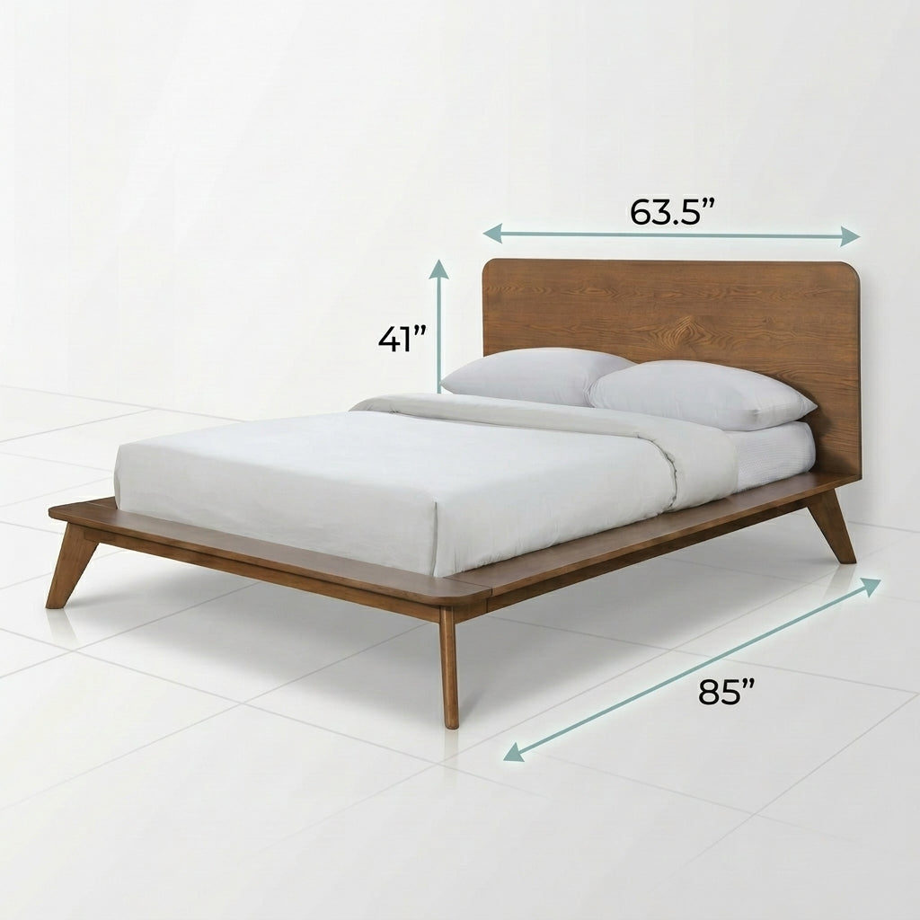 Boden Walnut Platform Queen Bed
