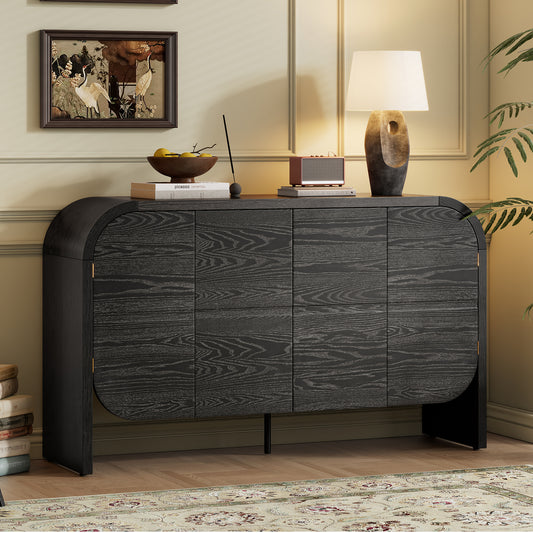 Black Ash Curved Edge Sideboard