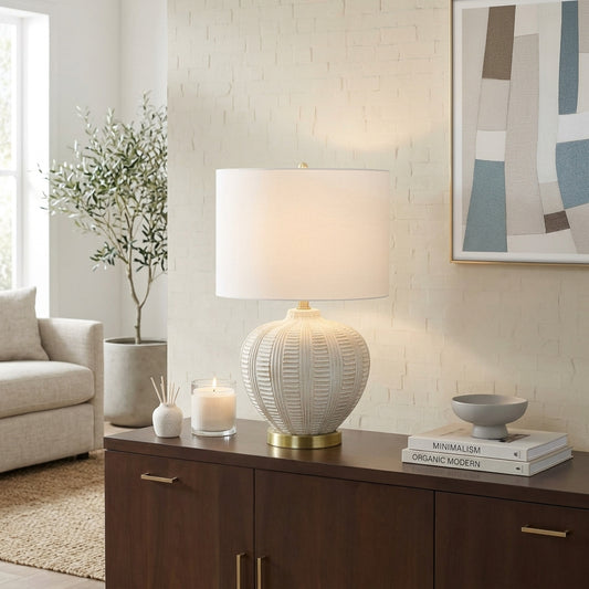 Elara Textured Ceramic Table Lamp