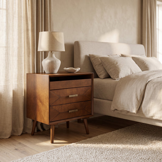 Heritage Charging Nightstand, Walnut