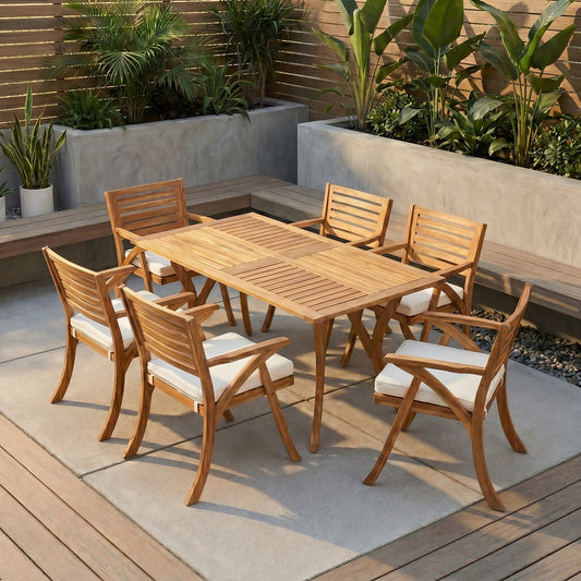 Hermosa 7-Piece Wood Dining Set