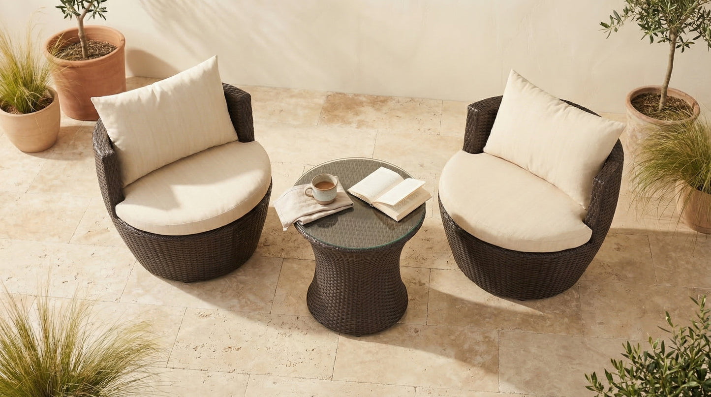 Kona Woven Outdoor Chat 3-Piece Set