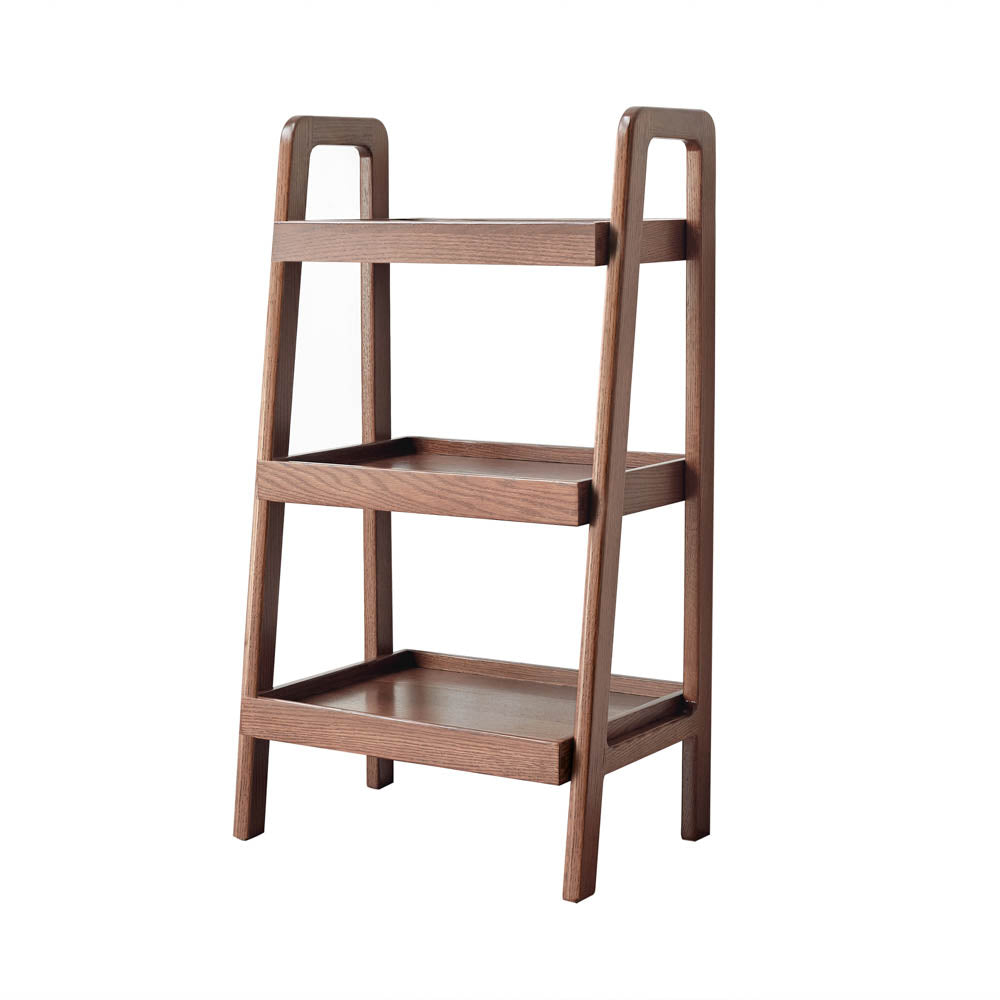 Ladder 3-Tier Oak Wood Bookcase