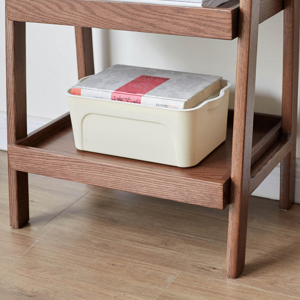 Ladder 3-Tier Oak Wood Bookcase
