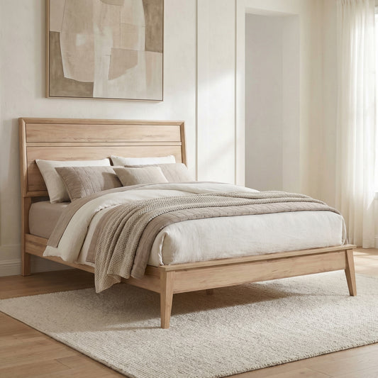Maren Oak Platform Bed, Queen