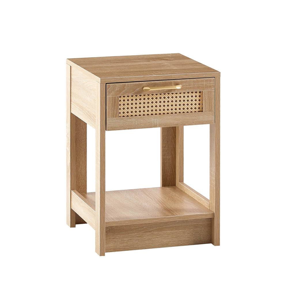 Rattan End table with Drawer