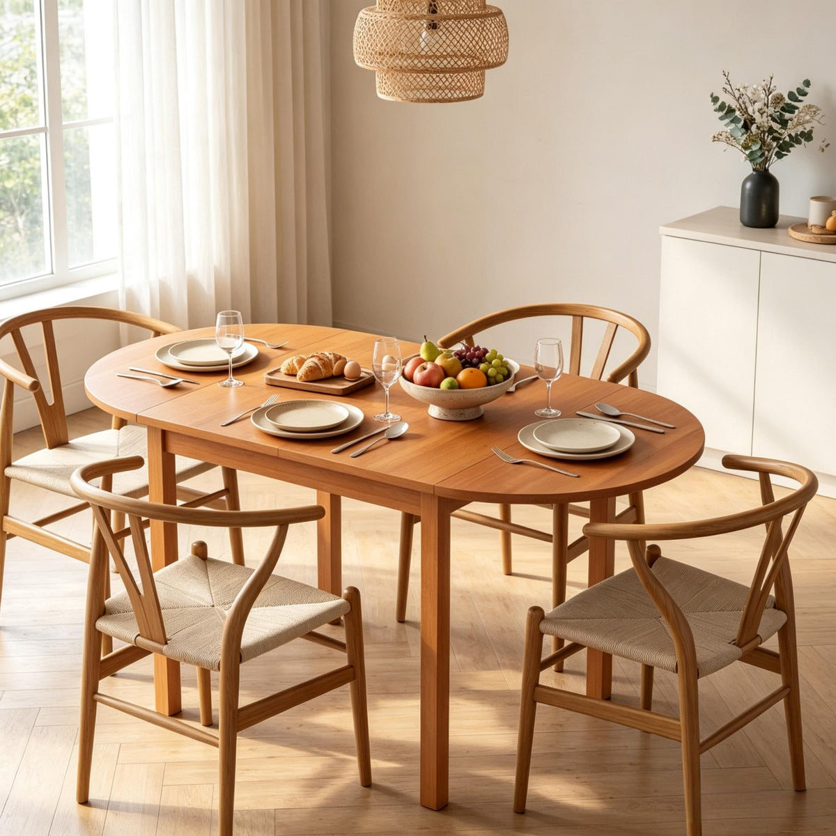 Elwood Extendable Dining Table, Walnut