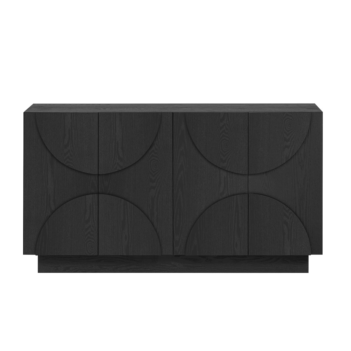 Renzo Sculpted Black Sideboard