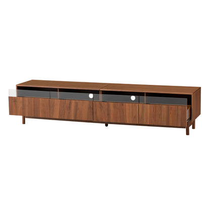 Boerum Fluted Glass Walnut Media Console