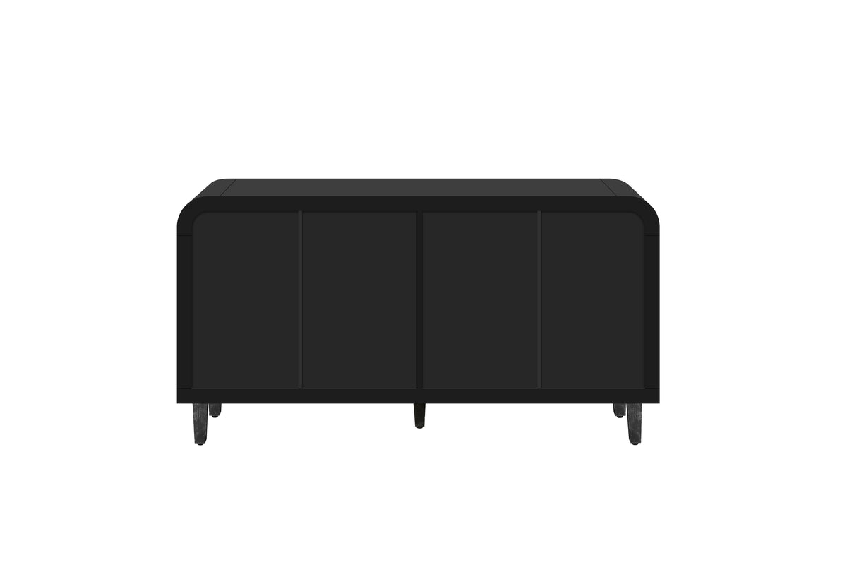 Reeded Black Sideboard