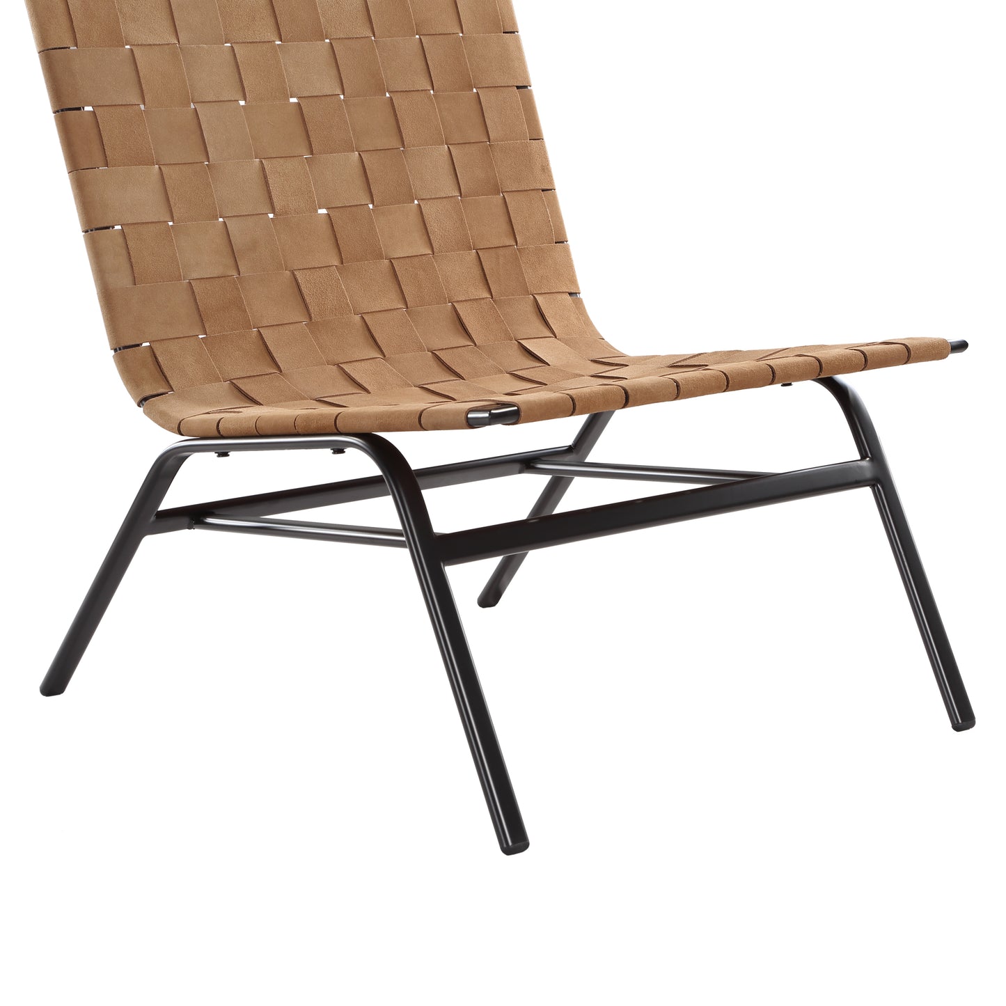 Camden Woven Leather Lounge Chair