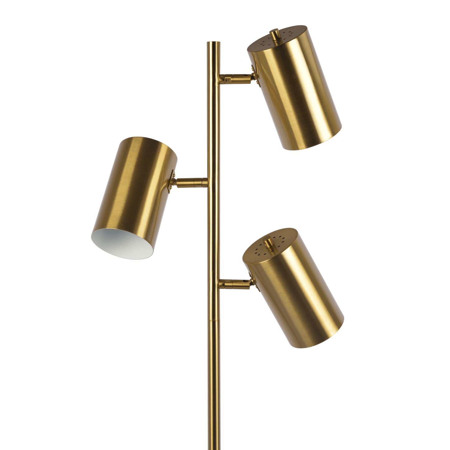 Harmony Brassed Gold Triple Spot Floor Lamp