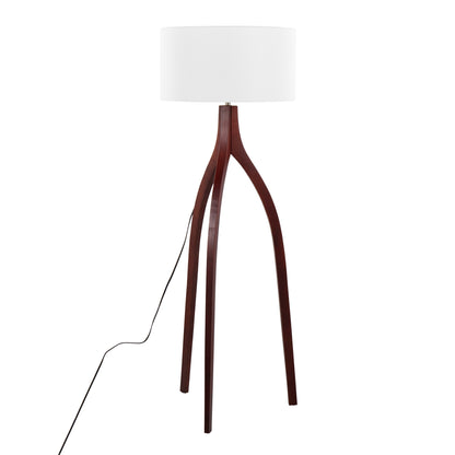 Wishbone Walnut Tripod Floor Lamp