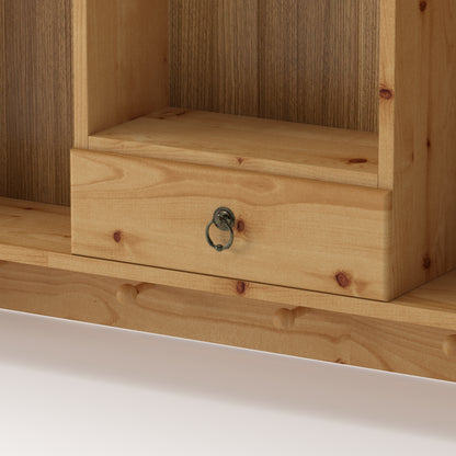 Elodie Scalloped Wood Wall Shelf, Natural Finish