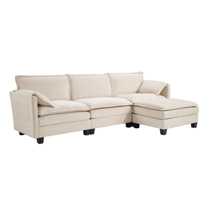 Calder Modular Chaise Sectional Sofa (107") – Beige
