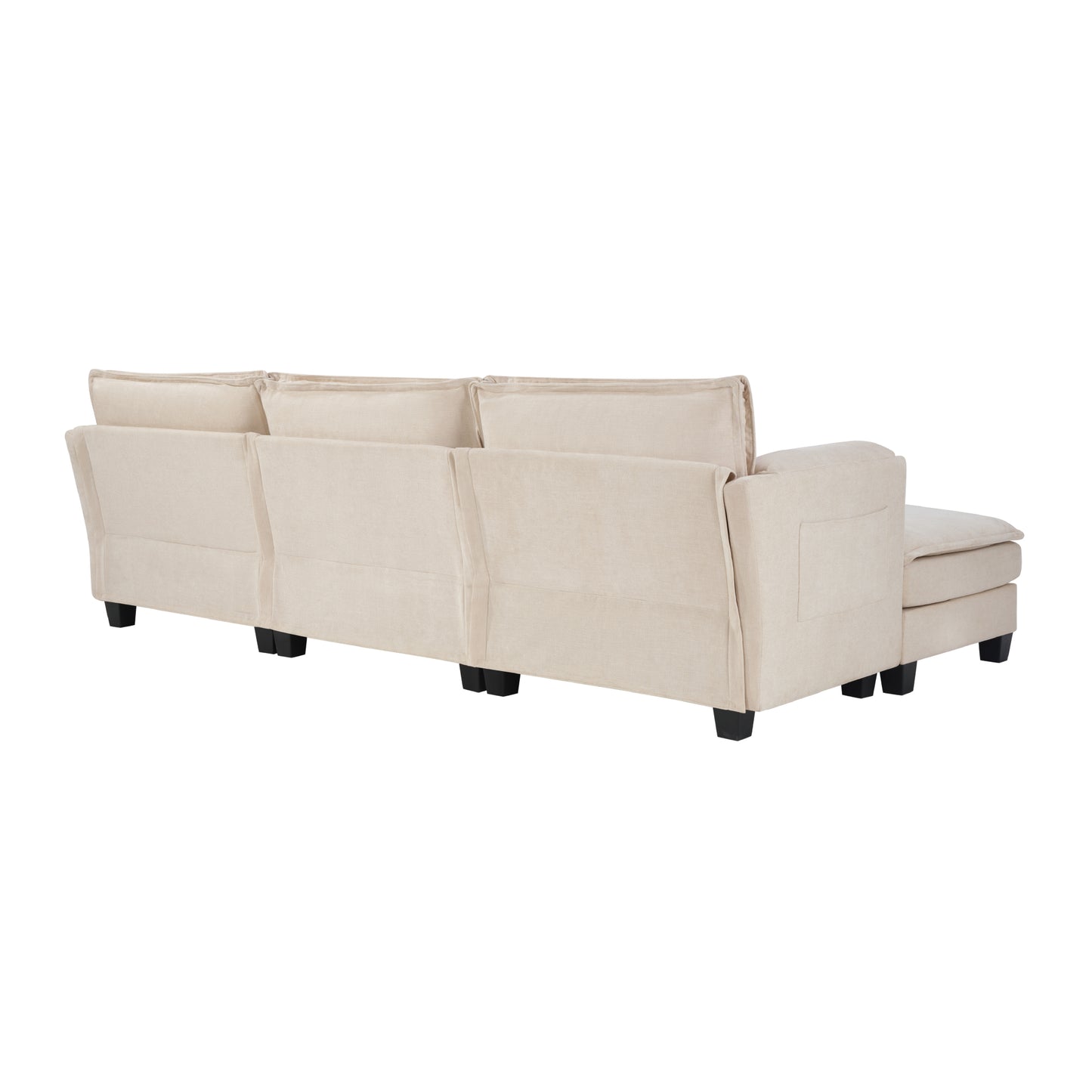Calder Modular Chaise Sectional Sofa (107") – Beige