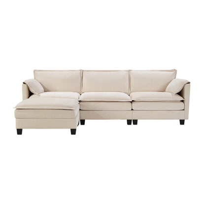 Calder Modular Chaise Sectional Sofa (107") – Beige