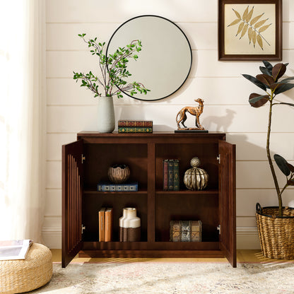 Orson Arched Dark Walnut Cabinet