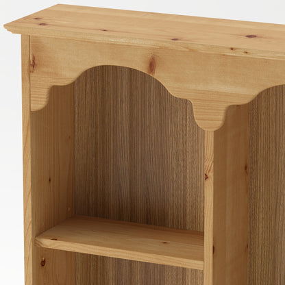 Elodie Scalloped Wood Wall Shelf, Natural Finish