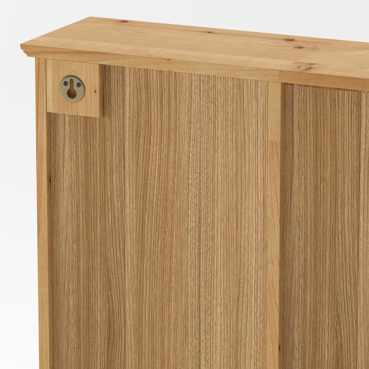 Elodie Scalloped Wood Wall Shelf, Natural Finish