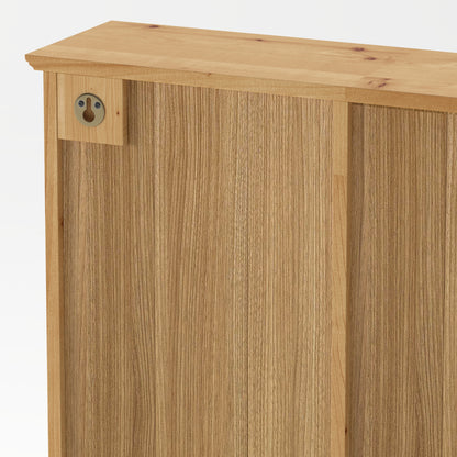 Elodie Scalloped Wood Wall Shelf, Natural Finish