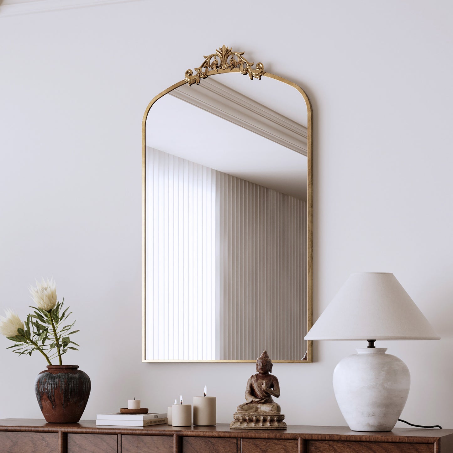 Camille Ornate Arched Wall Mirror