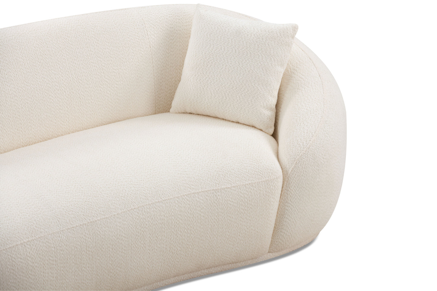 Half Moon Curved Sofa, White