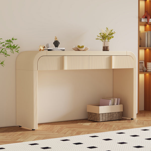 Pyrk Console Table, Apricot Cream