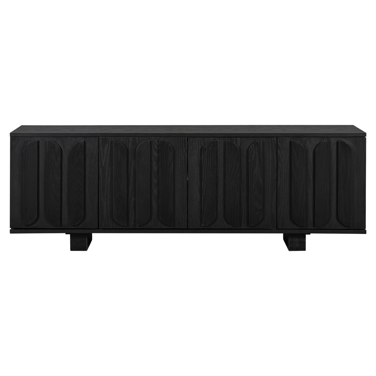 Dorian Carved Black Media Console