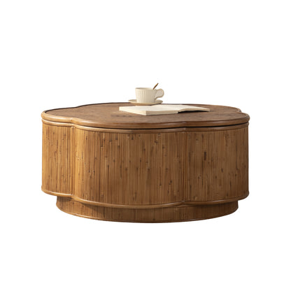 Flora Sculpted Wood Storage Coffee Table